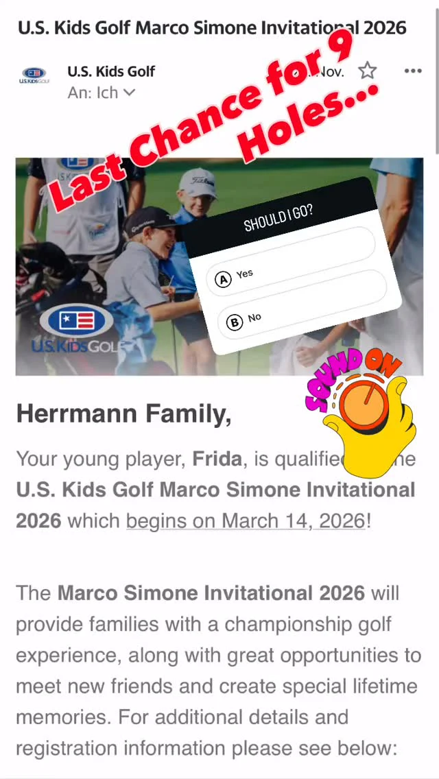 It‘s 12 hours by car and three days out of school (if they let me)… very last Chance for Girls 9-10… 🤷‍♂️