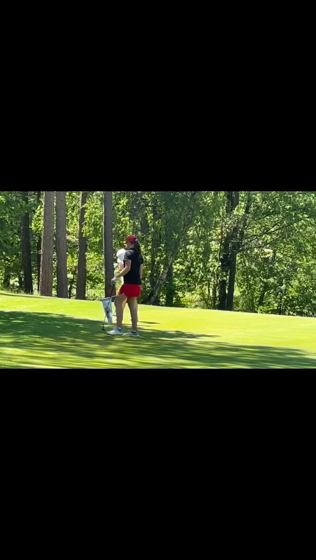 Nice girls, but awful ball striking… finished with a Birdie, though. @
